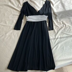 Elegant Black and White Dress
